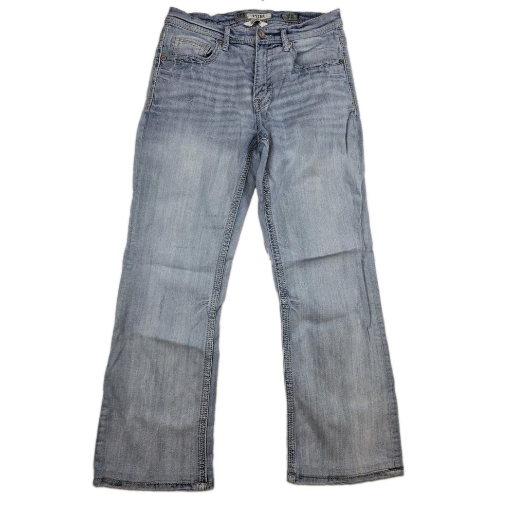 BKE Buckle Tyler Bootleg 31 R Mens Jeans Western Cowboy Whiskering Bootcut